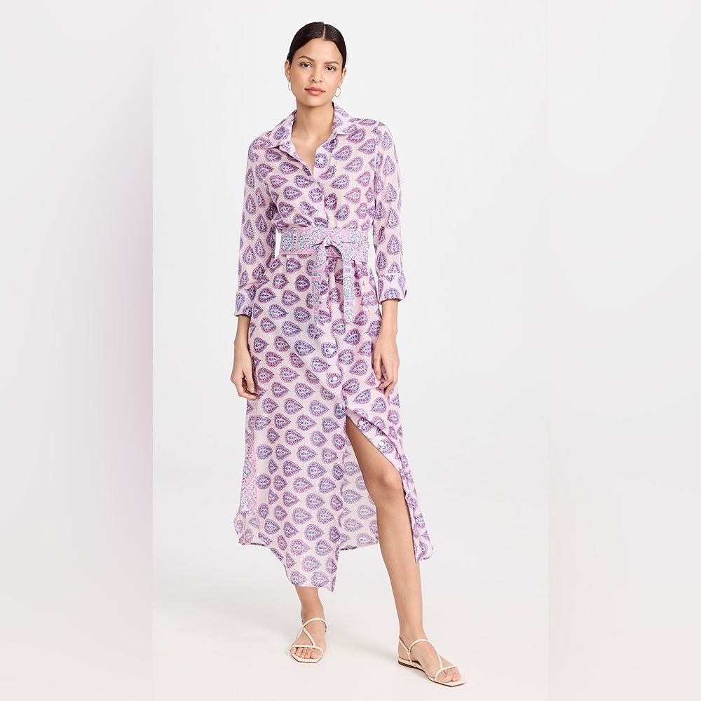 Purple Heart Print Maxi Dress